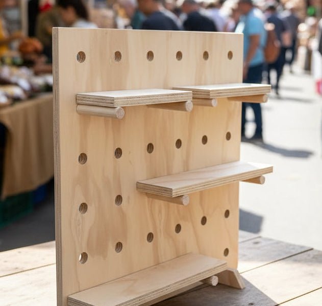 Freestanding Pegboard with Shelving Kit