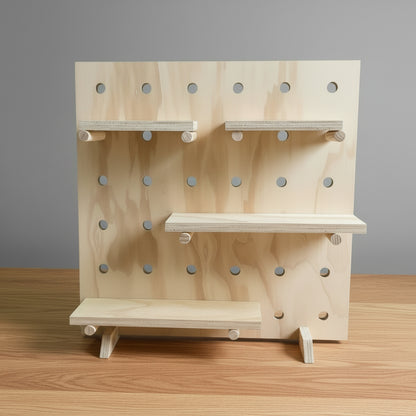 Freestanding Pegboard with Shelving Kit