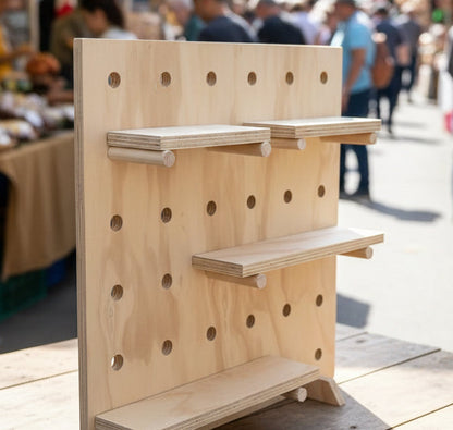 Freestanding Pegboard with Shelving Kit