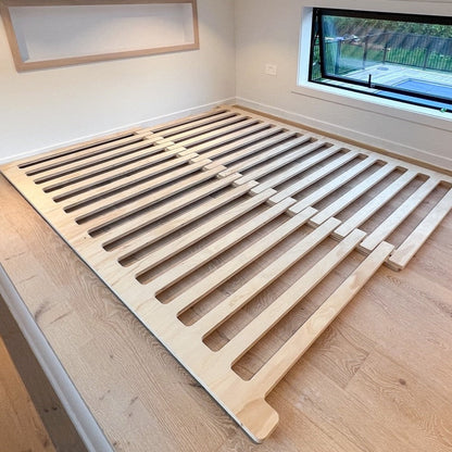 Expandable floor bed base in King Size Bed Base Mode